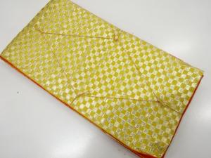 アンティーク　市松模様織り出し半幅帯（着用可）